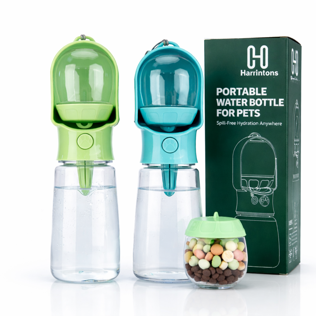 500ml Pet Water Bottle with 180ml Food Container with Filter and Spill Free Design